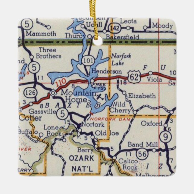 Adorno De Cerámica Lago Norfork (Anverso)