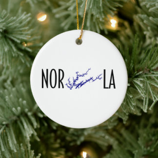 Adorno De Cerámica Lago Norris Tennessee Arte de Mapa de Círculo Negr