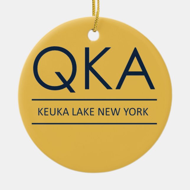 Adorno De Cerámica Lago Nueva York de QKA Keuka (Frente)