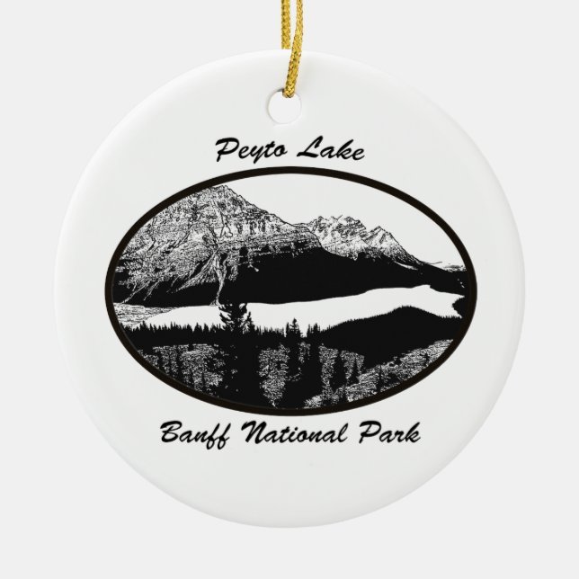 Adorno De Cerámica Lago Peyto (Frente)