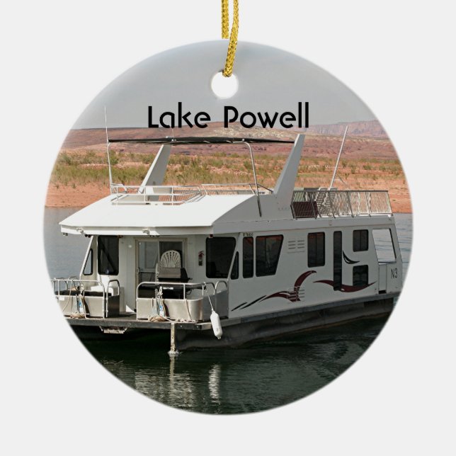 Adorno De Cerámica Lago Powell: Houseboat, Arizona, USA 5 (Frente)