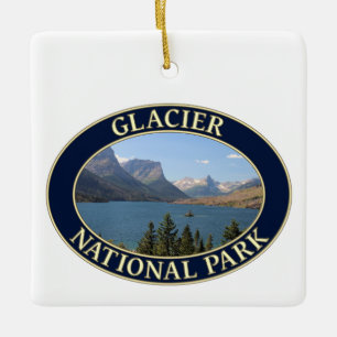 Adorno De Cerámica Lago Saint Mary en el Parque Nacional Glacier