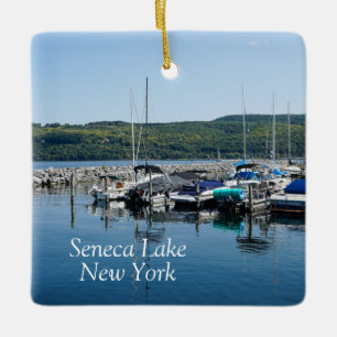 Adorno De Cerámica Lago Seneca en Nueva York