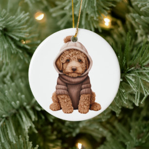 Adorno De Cerámica Lagotador personalizado al perro románico