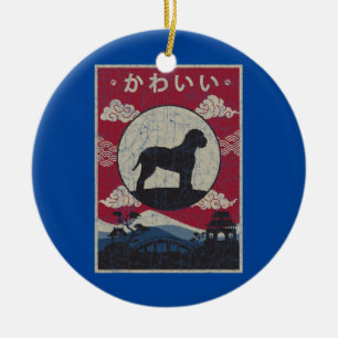 Adorno De Cerámica Lagotto Romagnolo Diseño Japonés Kawaii Perro Mom
