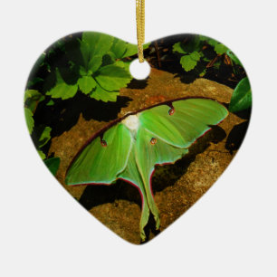 Adorno De Cerámica Lágrima luna verde gigante