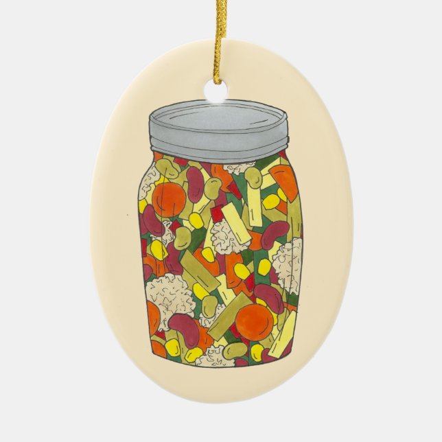 Adorno De Cerámica Lancaster PA Holandés Amish Food Cow Chow (Frente)