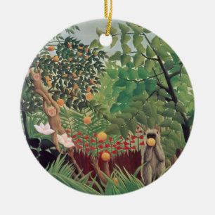 Adorno De Cerámica Landscape exótico, 1910