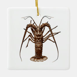 Adorno De Cerámica Langosta espinosa del Caribe
