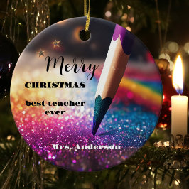 Adorno De Cerámica Lápiz festivo moderno profesor de agradecimiento a