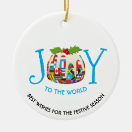 Adorno De Cerámica Las banderas del mundo disfrutan con la fiesta mun