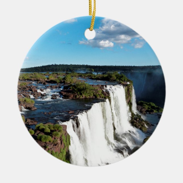 Adorno De Cerámica Las cataratas del Iguazú 3 (Frente)