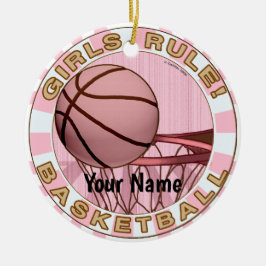 Adorno De Cerámica Las chicas mandan baloncesto 