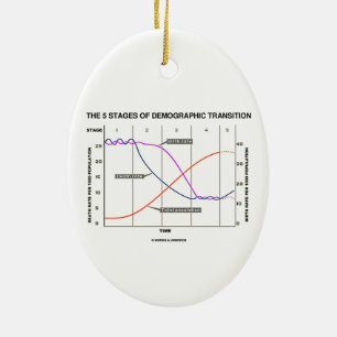 Adorno De Cerámica Las cinco etapas de la transición demográfica