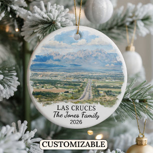 Adorno De Cerámica Las Cruces Personalizadas, Nuevo México Personaliz