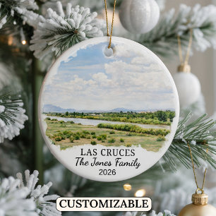 Adorno De Cerámica Las Cruces Personalizadas, Nuevo México Personaliz