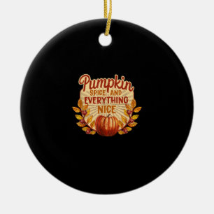 Adorno De Cerámica Las Especias De Calabaza Y Todo Lo Agradable Otoño