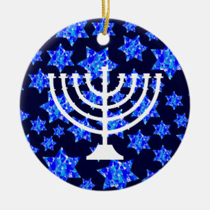 Adorno De Cerámica Las estrellas judías Menorah