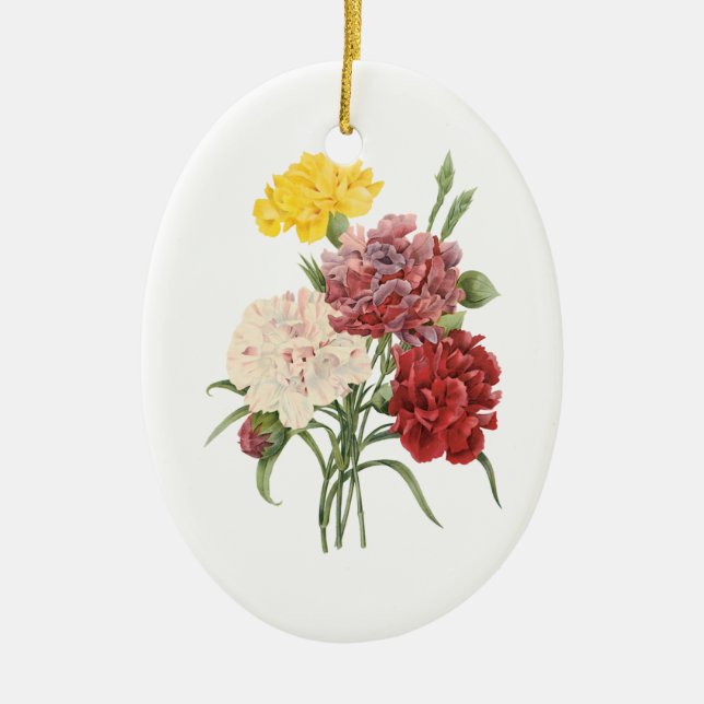 Adorno De Cerámica Las flores de los jardines de Dianthus Redoute (Frente)
