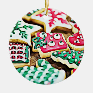 Adorno De Cerámica Las galletas de azúcar personalizaron navidad