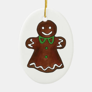 Adorno De Cerámica Las galletas navideñas de las Navidades de Gingerb