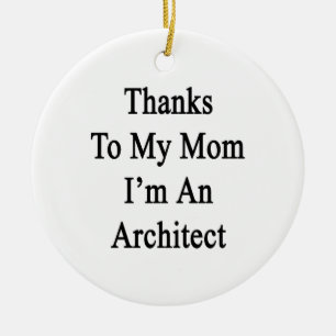 Adorno De Cerámica Las gracias a mi mamá soy arquitecto