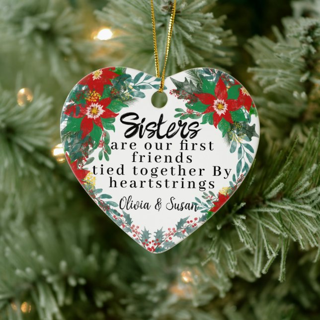 Adorno De Cerámica Las hermanas Navidades personalizadas son regalo p (Árbol)