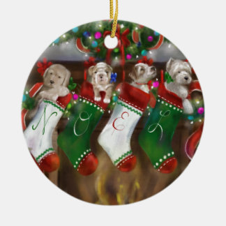 Adorno De Cerámica Las medias fueron colgadas