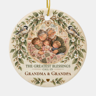 Adorno De Cerámica Las Mejores Bendiciones Nos Llaman Abuela y Abuelo