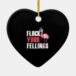 Adorno De Cerámica Las mujeres se enredan sus sentimientos Flamingo d