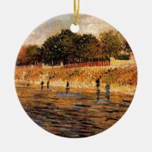 Adorno De Cerámica Las orillas del Sena por Vincent van Gogh
