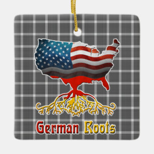 Adorno De Cerámica Las raíces americanas alemanas