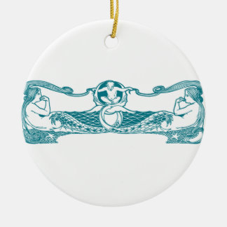 Adorno De Cerámica Las sirenas del arte nouveau Aqua