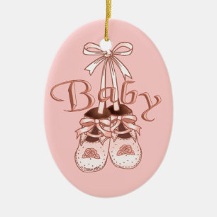 Adorno De Cerámica Las zapatillas de nuestra bebé