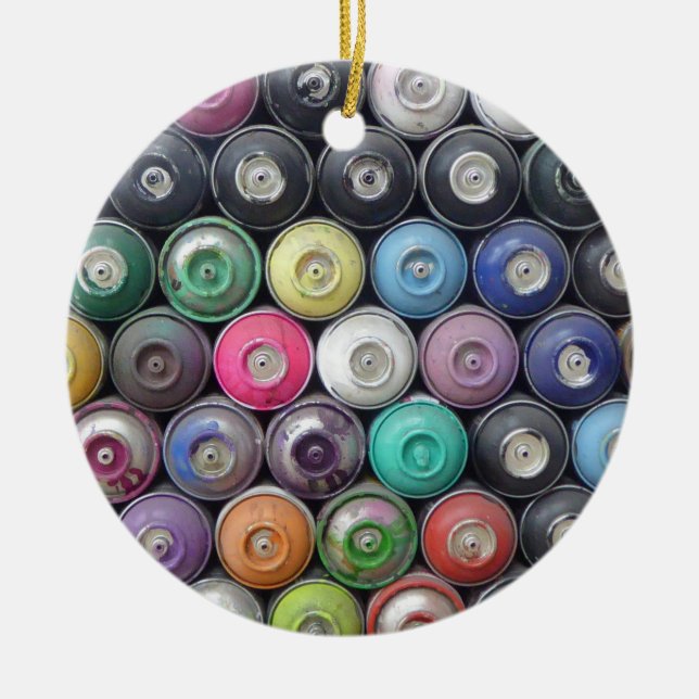 Adorno De Cerámica Latas de aerosol (Frente)