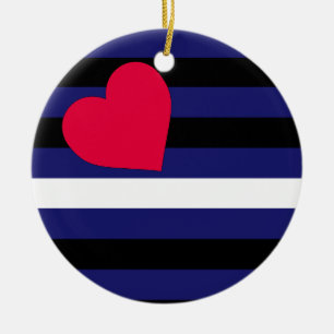 Adorno De Cerámica Látex de cuero y bandera del orgullo de BDSM