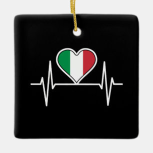 Adorno De Cerámica latido de la bandera de Italia