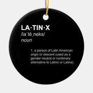 Adorno De Cerámica LATINX Latino Latino Género Neutral Definición Hip