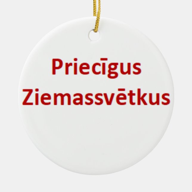 Adorno De Cerámica latvian priecigus ziemassvetkus Ornament (Frente)