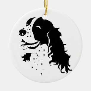 Adorno De Cerámica Laughing Spaniel
