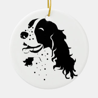 Adorno De Cerámica Laughing Spaniel