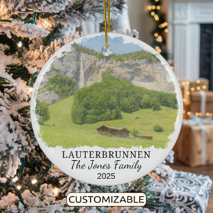 Adorno De Cerámica Lauterbrunnen Ornament personalizado, Suiza