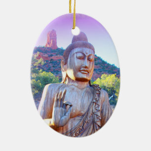 Adorno De Cerámica lavender aura buddha