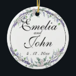 Adorno De Cerámica Lavender Ivory Rosa y Eucalyptus<br><div class="desc">Un diseño elegante y vintage con rosas de marfil, eucaliptos y lavanda pintados en una romántica acuarela. Para empezar a cambiar el nombre, haga clic en "Personalizar esta plantilla" y edite la redacción en los cuadros de plantilla. Para acceder a las herramientas de edición más avanzadas, desplácese hasta "Haga clic...</div>