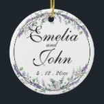 Adorno De Cerámica Lavender Ivory Rosa y Eucalyptus<br><div class="desc">Un diseño elegante y vintage con rosas de marfil, eucaliptos y lavanda pintados en una romántica acuarela. Para empezar a cambiar el nombre, haga clic en "Personalizar esta plantilla" y edite la redacción en los cuadros de plantilla. Para acceder a las herramientas de edición más avanzadas, desplácese hasta "Haga clic...</div>