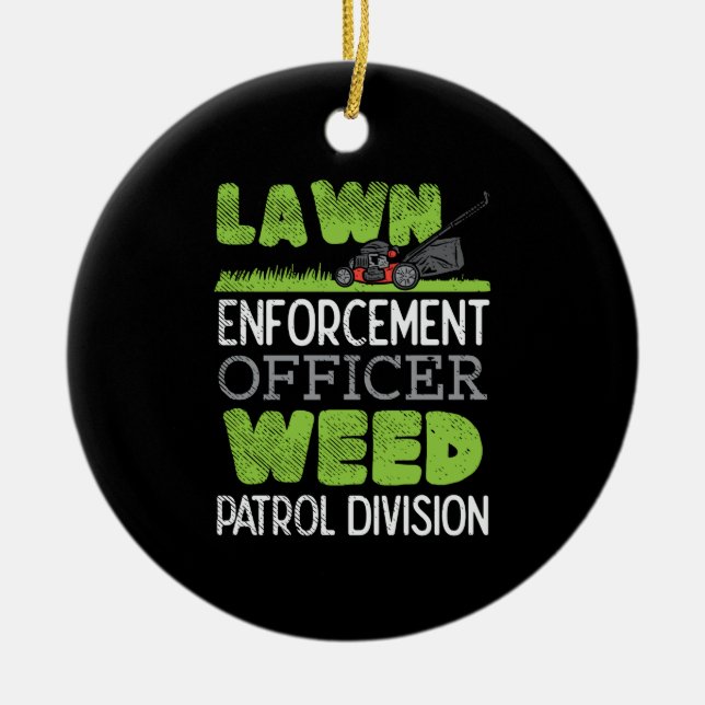 Adorno De Cerámica Lawn Mower (Frente)