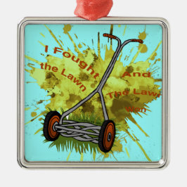Adorno De Cerámica Lawn Mower custom name ornament