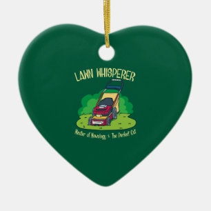 Adorno De Cerámica Lawn Whisperer Lawn Mower Garden Gardening