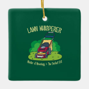Adorno De Cerámica Lawn Whisperer Lawn Mower Garden Gardening