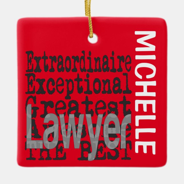 Adorno De Cerámica Lawyer Extraordinaire CUSTOM (Anverso)